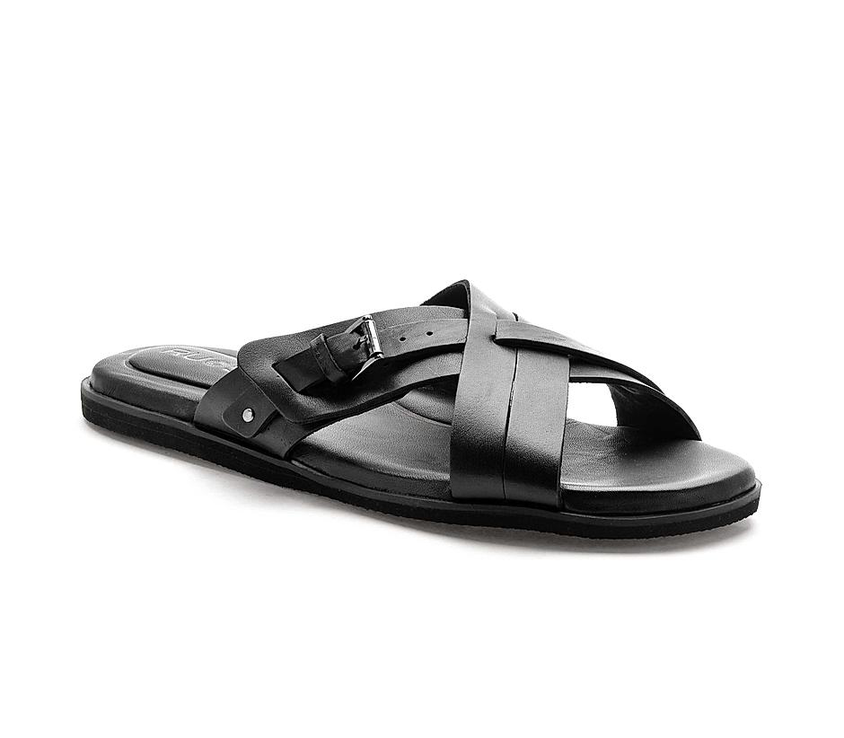 The Rio Black Men Slipper Ruosh