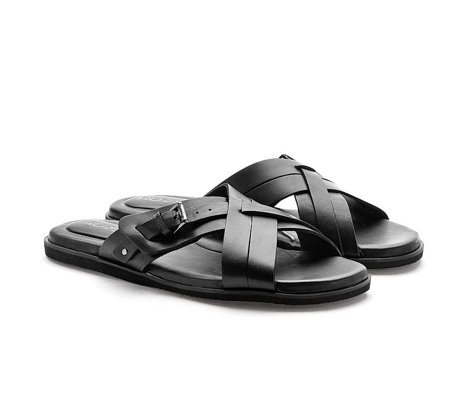 The Rio Black Men Slipper Ruosh