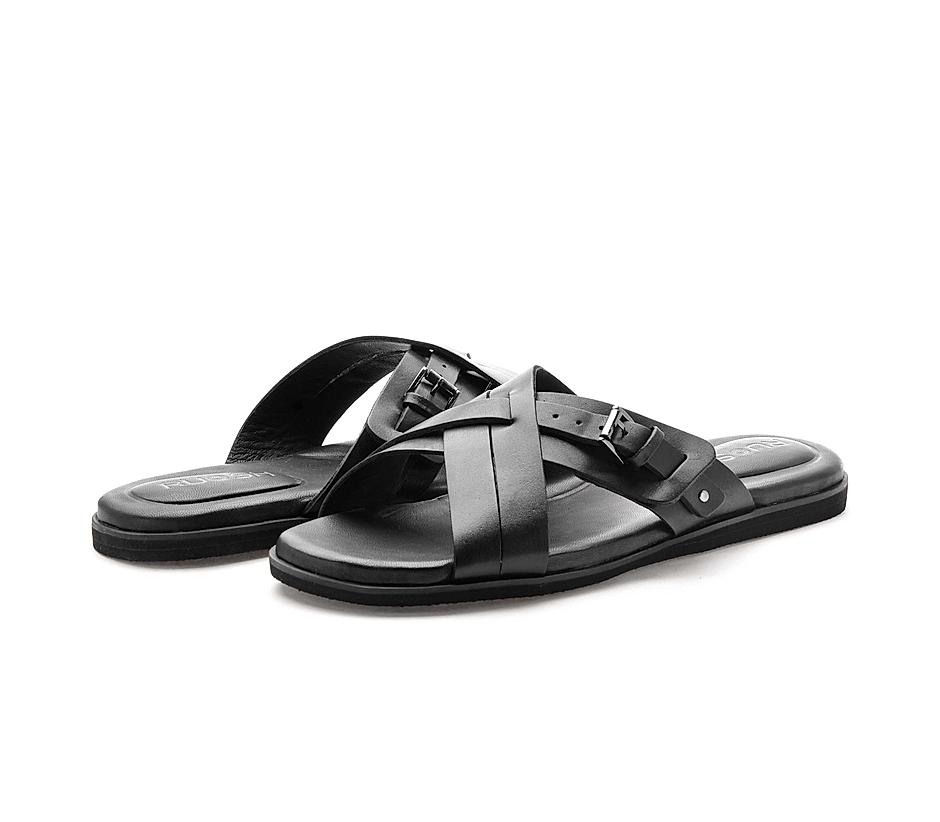 The Rio Black Men Slipper Ruosh