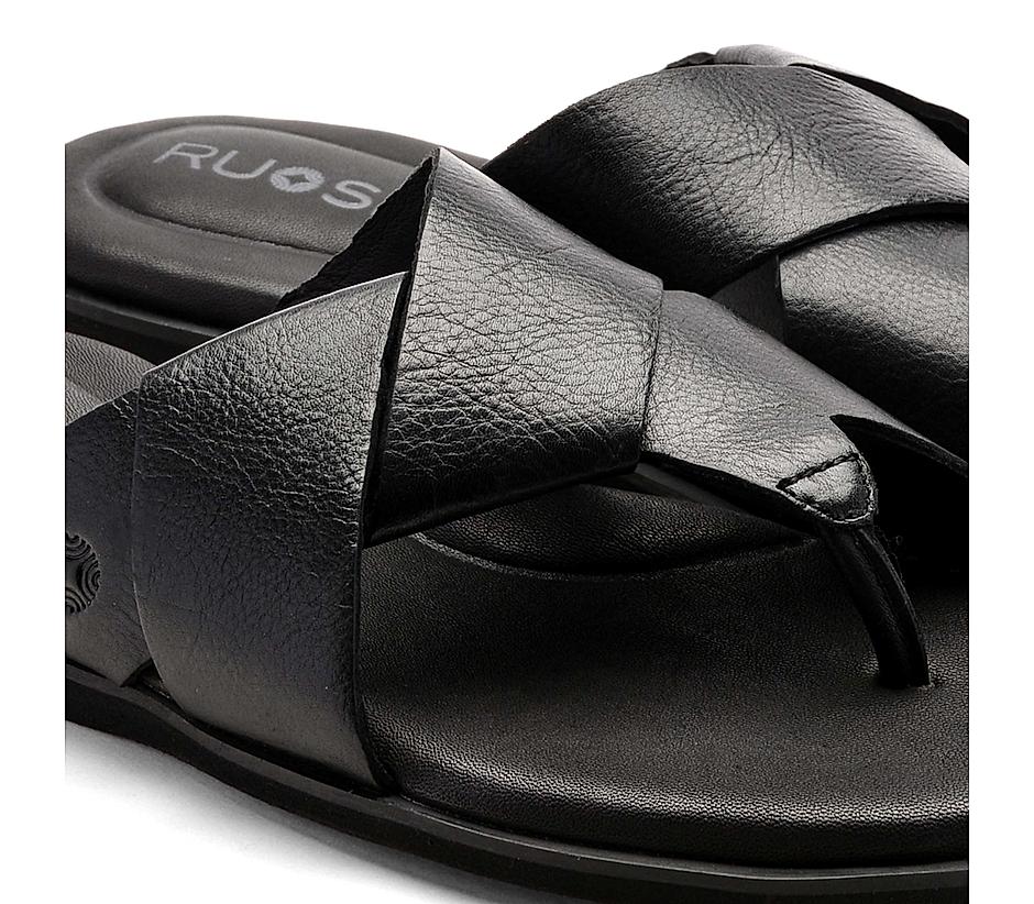 The Rubio Black Men Slipper Ruosh