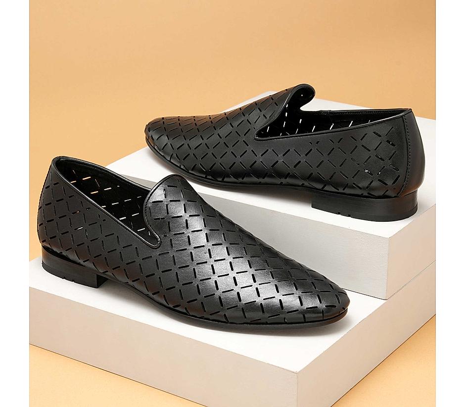 The Paul Black Men Occasion Slip-on Ruosh