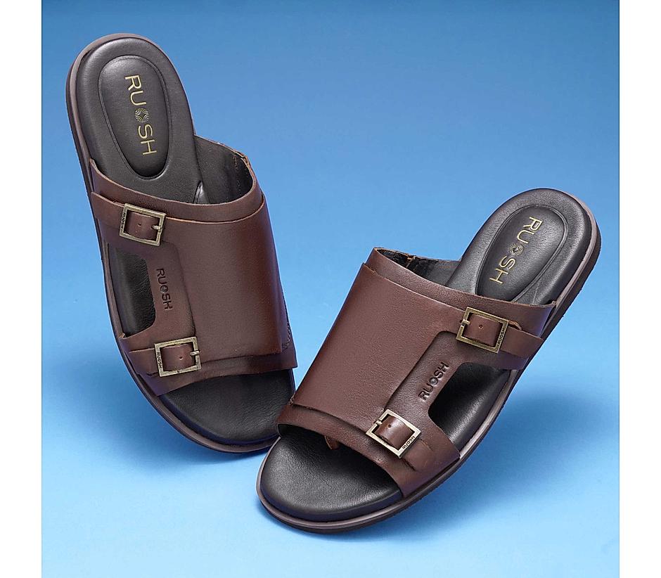 The Harvey Tan Men Monk Strap Slipper Ruosh