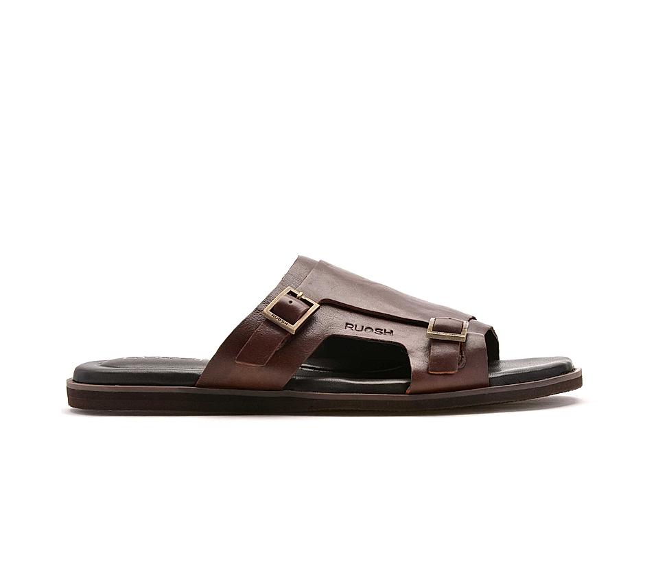 The Harvey Tan Men Monk Strap Slipper Ruosh