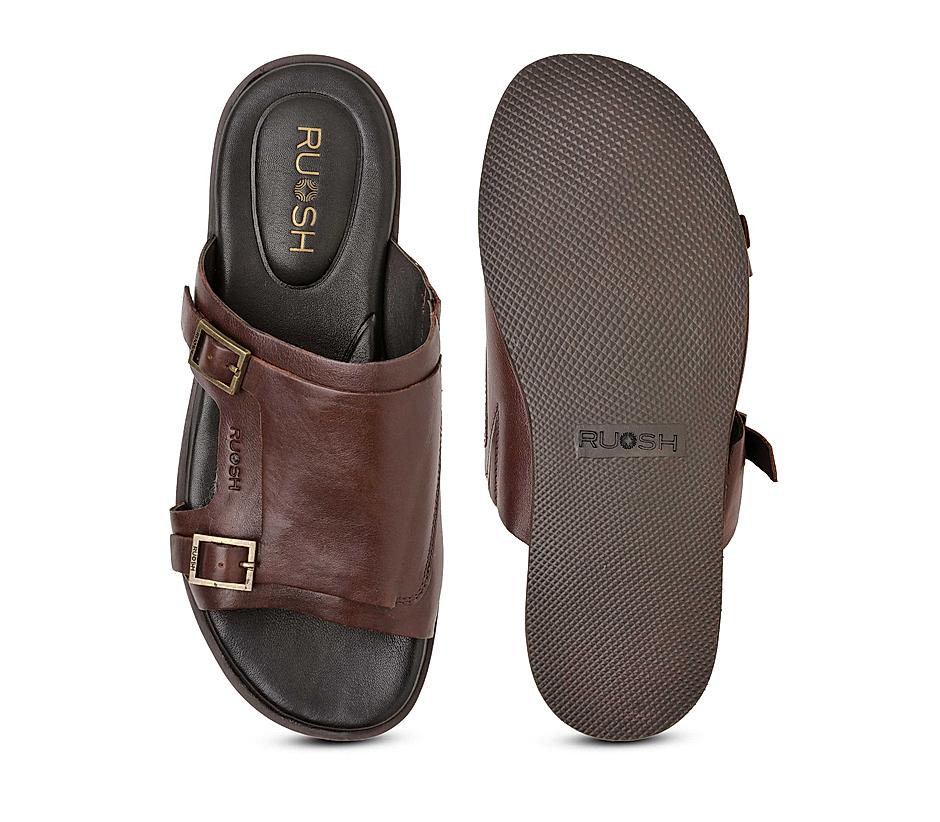 The Harvey Tan Men Monk Strap Slipper Ruosh