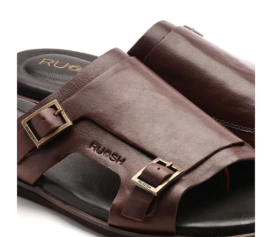 The Harvey Tan Men Monk Strap Slipper Ruosh