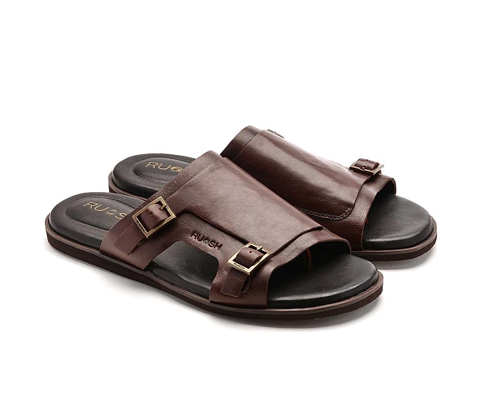 The Harvey Tan Men Monk Strap Slipper Ruosh