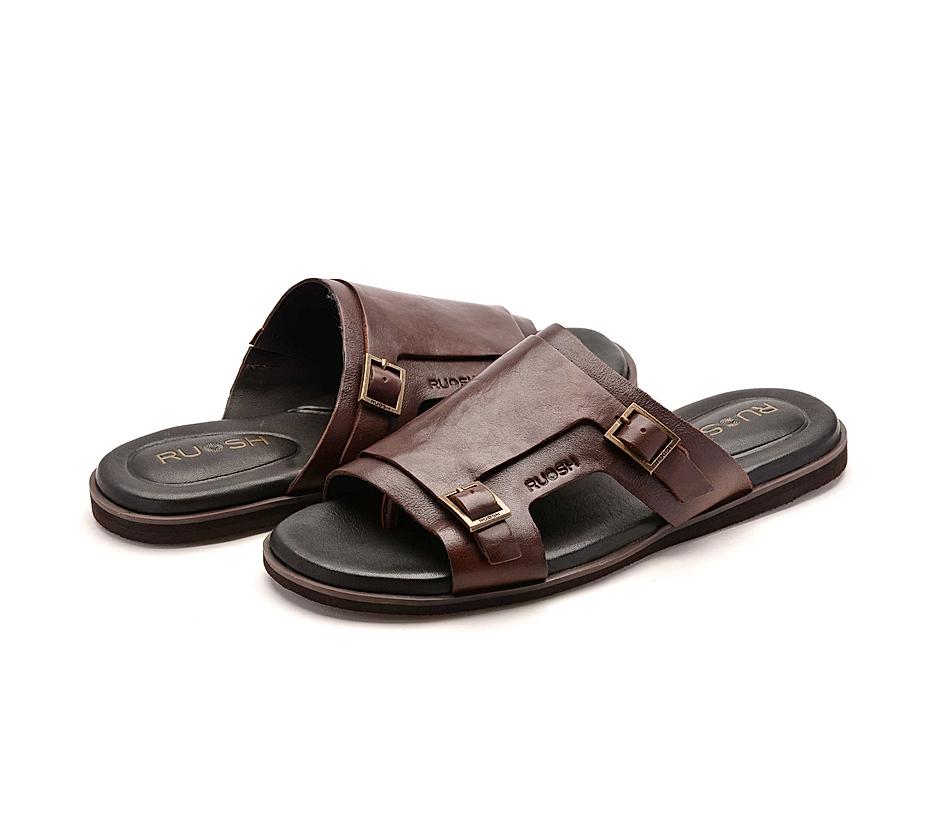 The Harvey Tan Men Monk Strap Slipper Ruosh