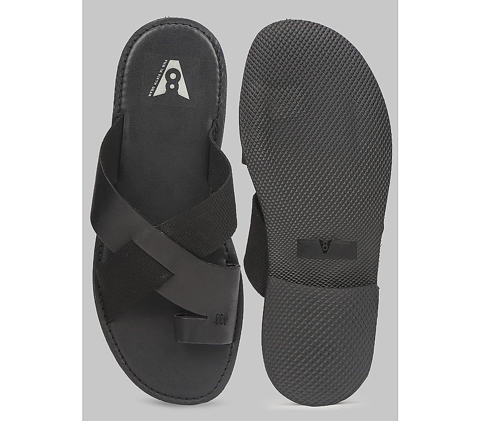The Pisa Black Men Slipper V8