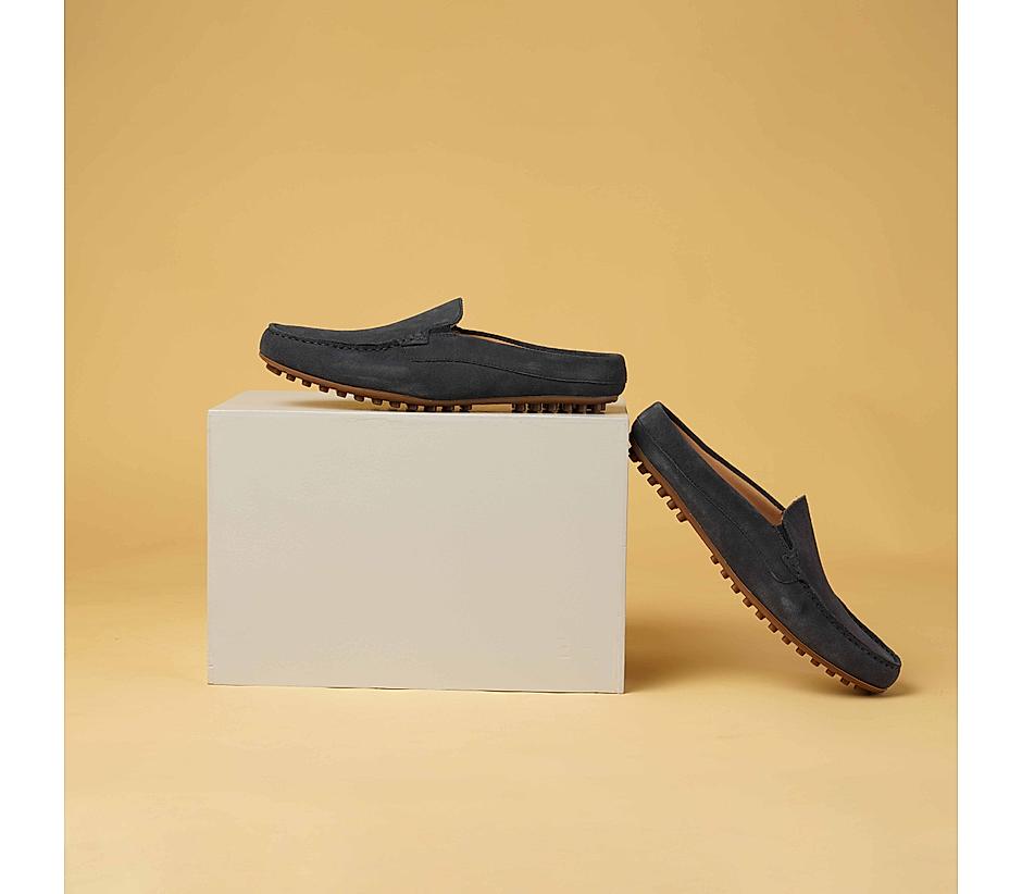 The Seti Navy Men Suede Casual Mule Ruosh
