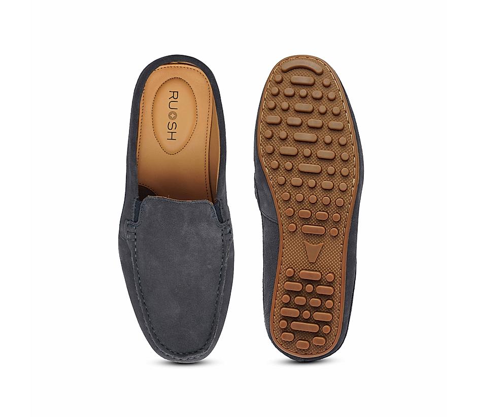 The Seti Navy Men Suede Casual Mule Ruosh