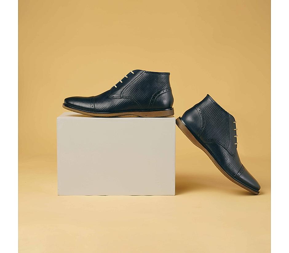 The Venice Navy Men Ankle chukka boot Ruosh