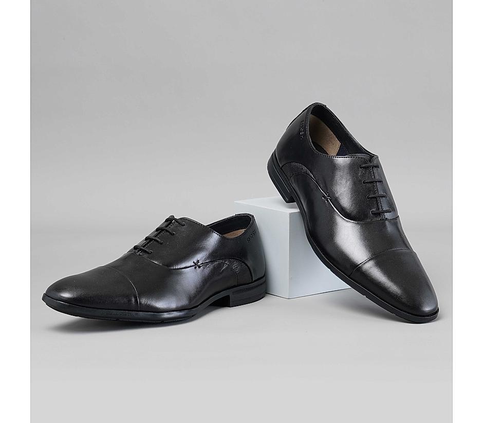 8739836 1121163310 Ruosh Men Formal Lace ups Black Plain Leather Leather Comfort insole Plain Leather