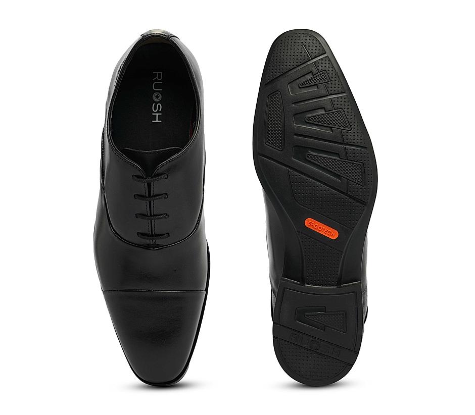 8739836 1121163310 Ruosh Men Formal Lace ups Black Plain Leather Leather Comfort insole Plain Leather