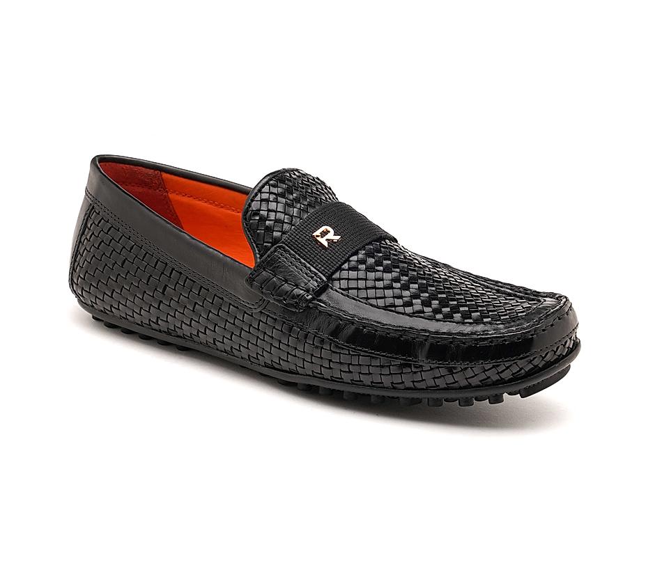 The Seti Black Men HandCrafted leather Loafer Ruosh