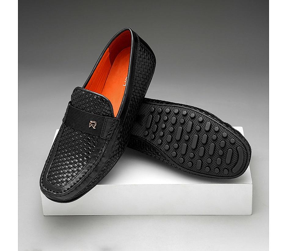 The Seti Black Men HandCrafted leather Loafer Ruosh