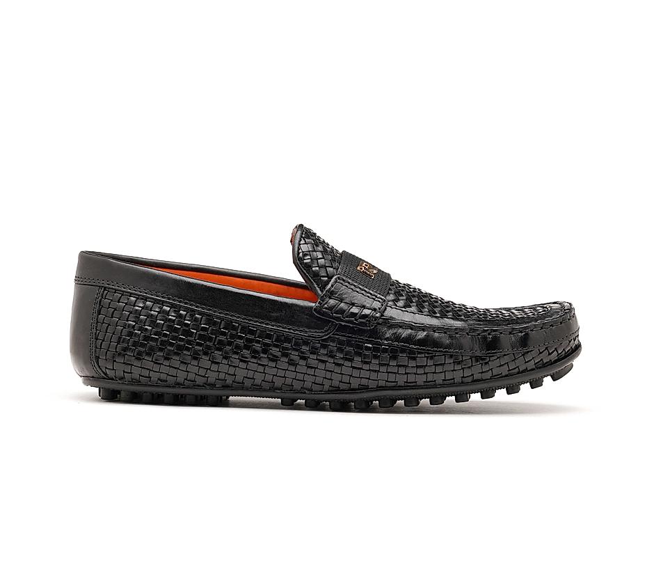 The Seti Black Men HandCrafted leather Loafer Ruosh