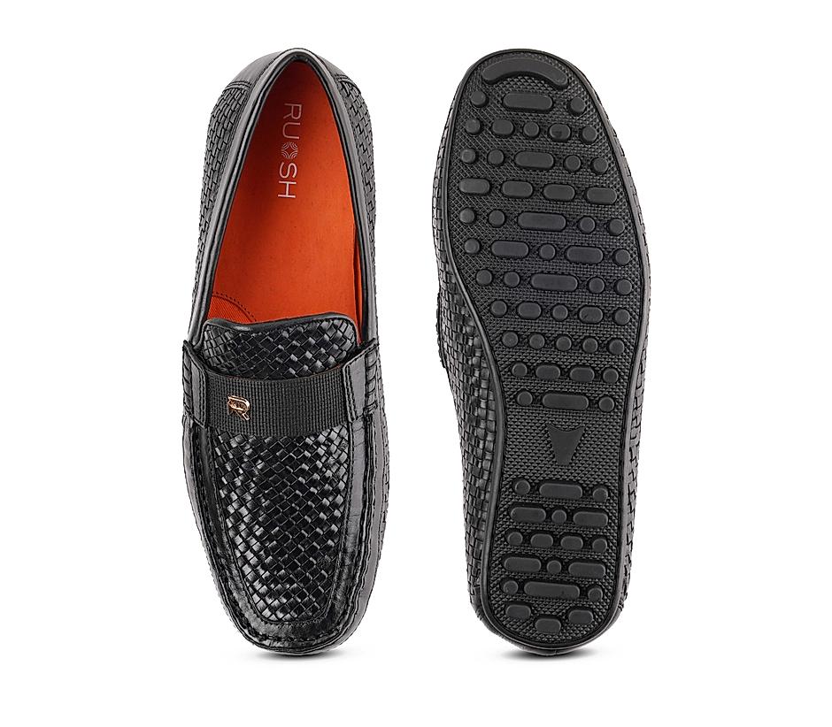 The Seti Black Men HandCrafted leather Loafer Ruosh