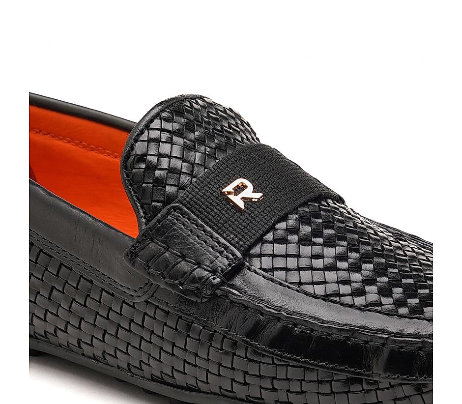 The Seti Black Men HandCrafted leather Loafer Ruosh