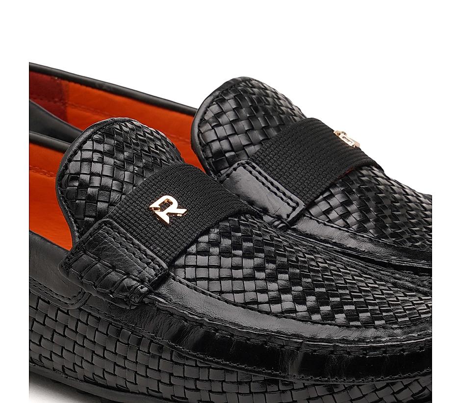 The Seti Black Men HandCrafted leather Loafer Ruosh