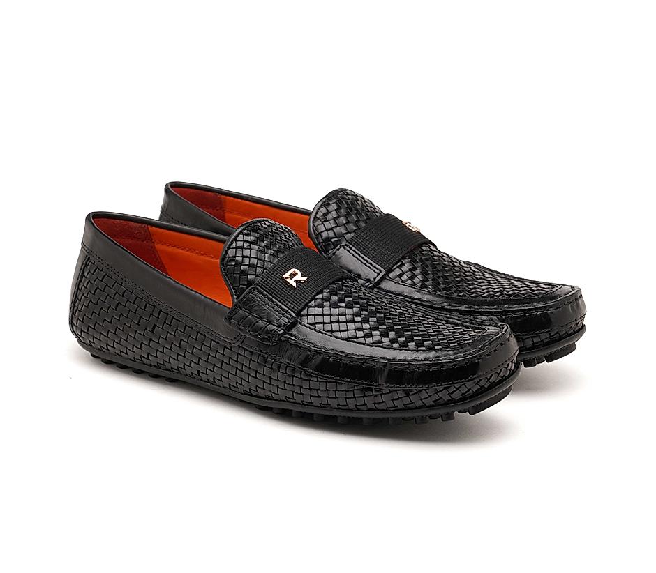 The Seti Black Men HandCrafted leather Loafer Ruosh