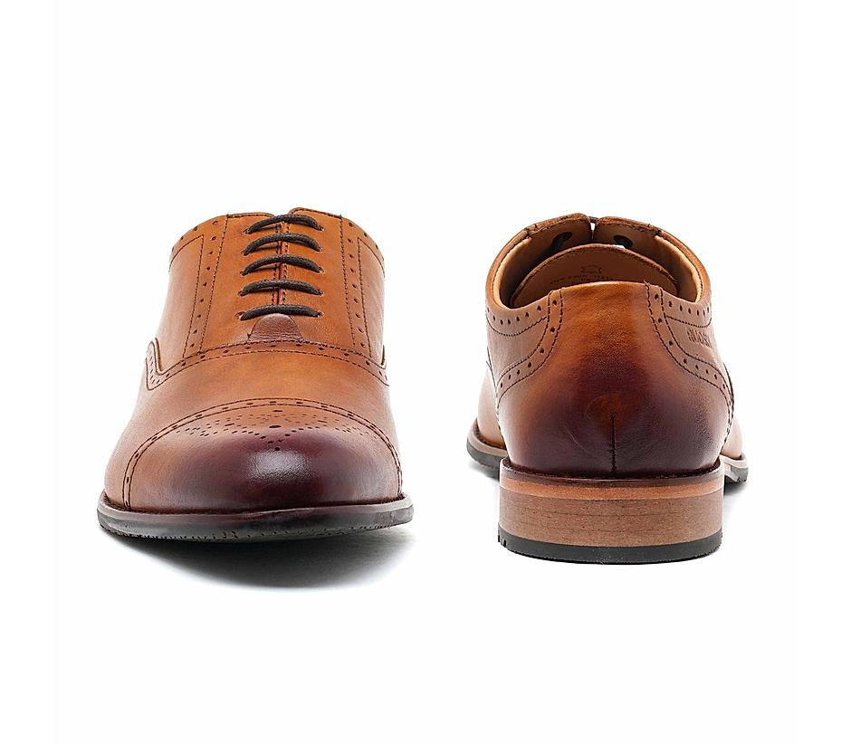 The Brogue Tan Men Classic Oxford brogue Ruosh