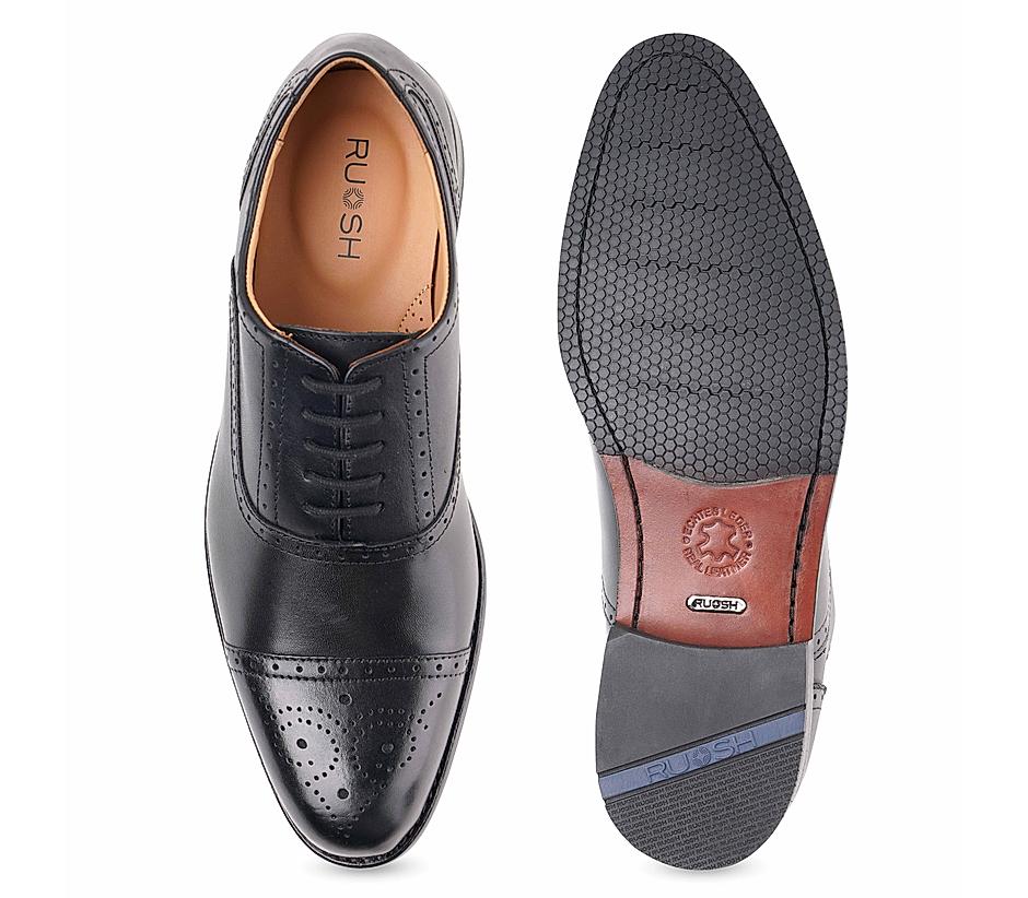 The Brogue Black Men Classic Oxford brogue Ruosh