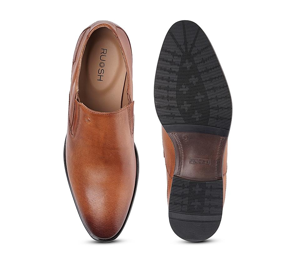 The Newyork Tan Men Formal Slip-on Ruosh