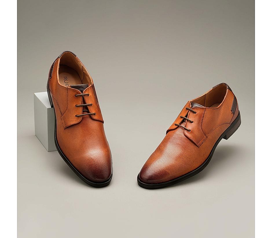 Ruosh men's leather formal shoes clearance