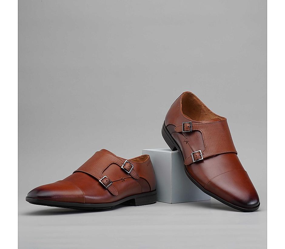 Ruosh Men Footwear Formal Shoes Monk Straps