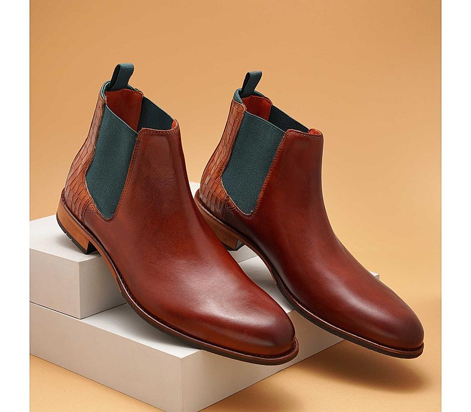Mens formal leather boots hotsell
