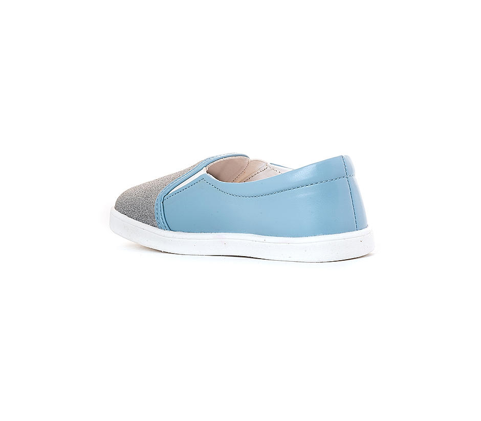Adrianna Blue Slip On Casual Shoe for Girls (4.5-12 yrs)
