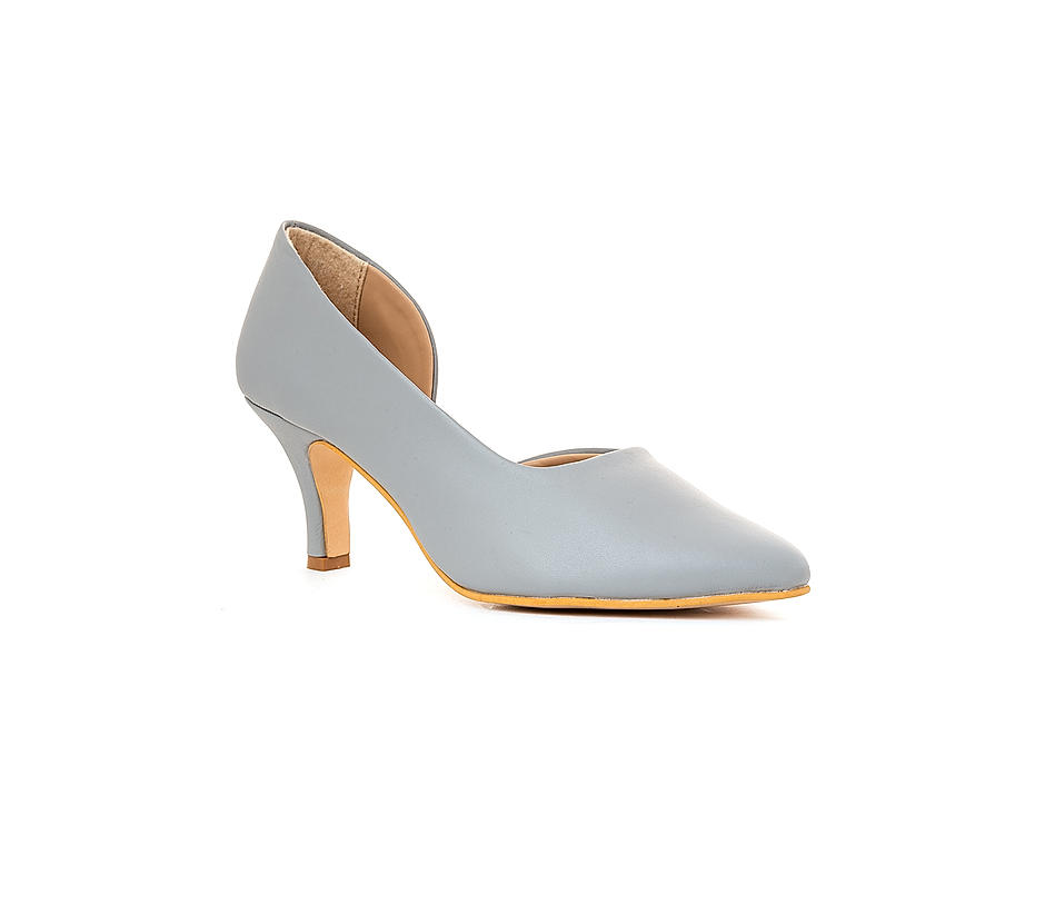 Sharon Grey Pump Shoe Heels for Women