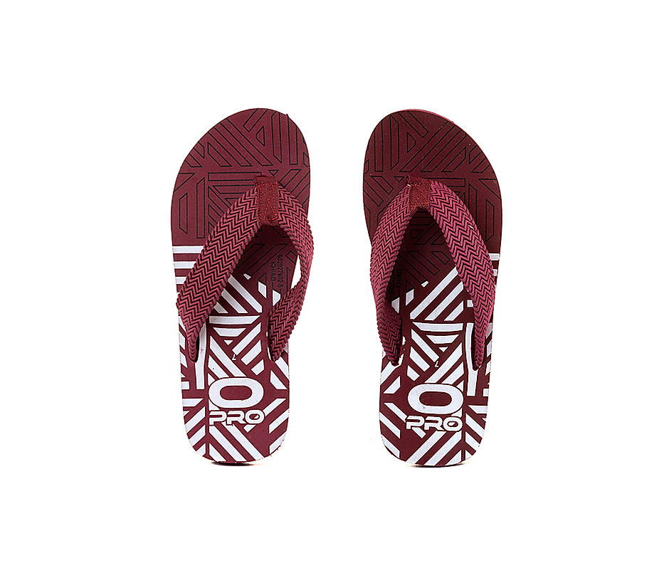 Pro Burgundy Red Thong Slippers For Men