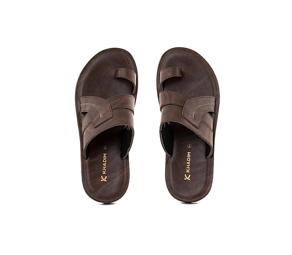 KHADIM Brown Casual Slip On Sandal for Men (6540194)