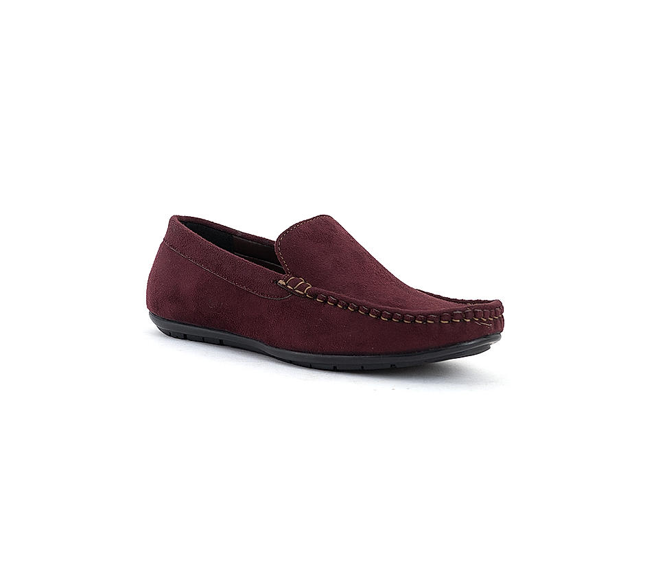 Mens Velvet Red Bottom Slip on Shoes Burgundy / Velvet / 9 1/2