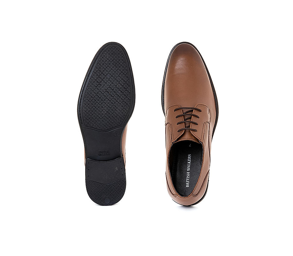 Buy British Walkers Brown Leather Derby Formal Shoe for Men Online at
