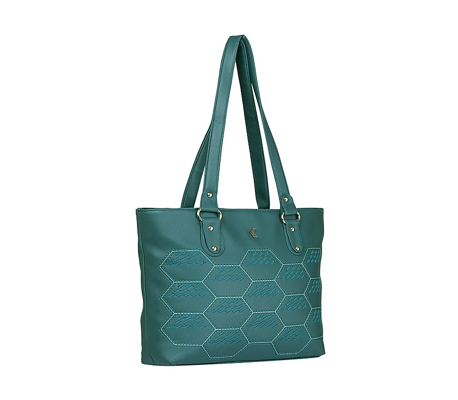 Khadim Teal Green Handbag for Women