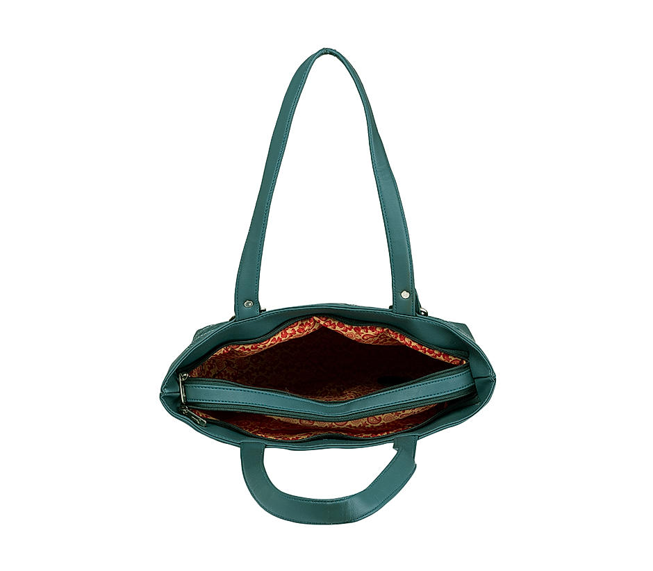 Khadim Teal Green Handbag for Women