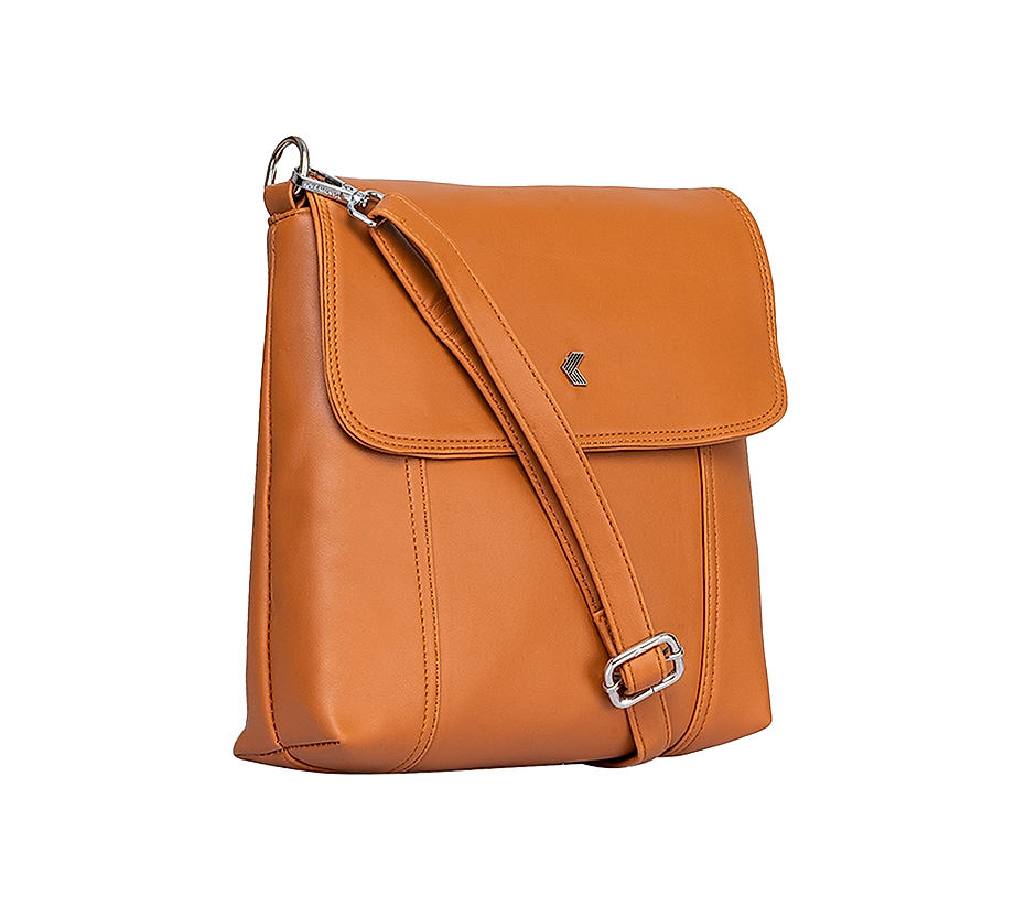 Khadim Brown Sling Bag for Women