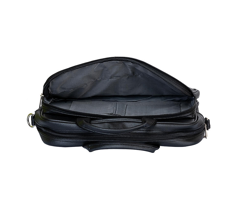 Khadim Black Portfolio Bag for Men