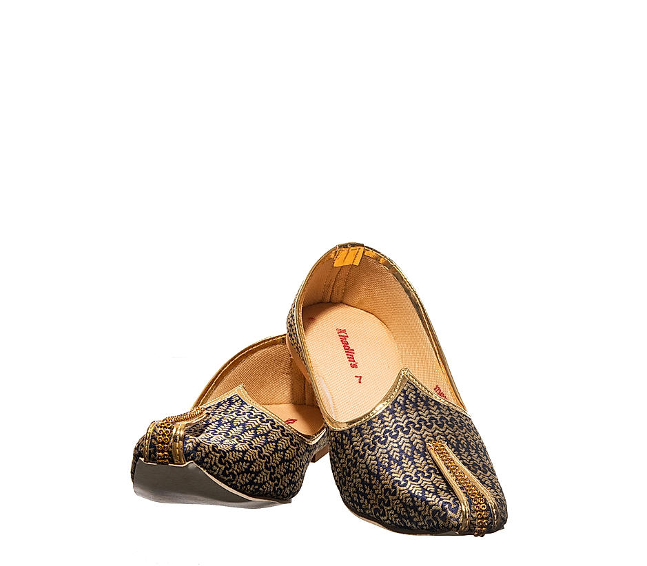 Men's Gold Color Mojari Shoes