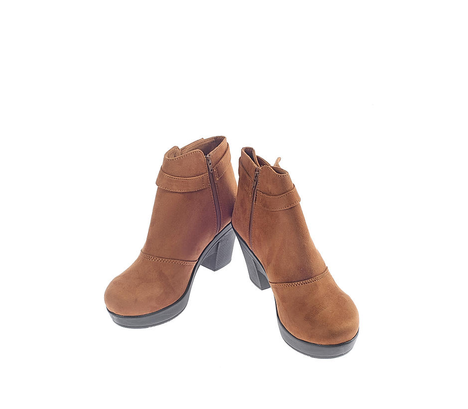 KHADIM Cleo Brown Block Heel Jodhpur Boots for Women (2746253)