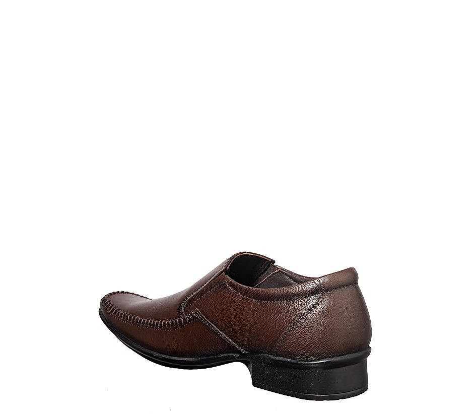 Lazard Brown Leather Slip On Formal Shoe for Men