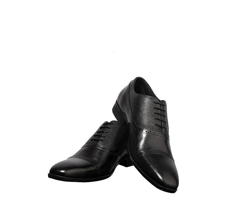 British Walkers Black Leather Oxford Formal Shoe for Men