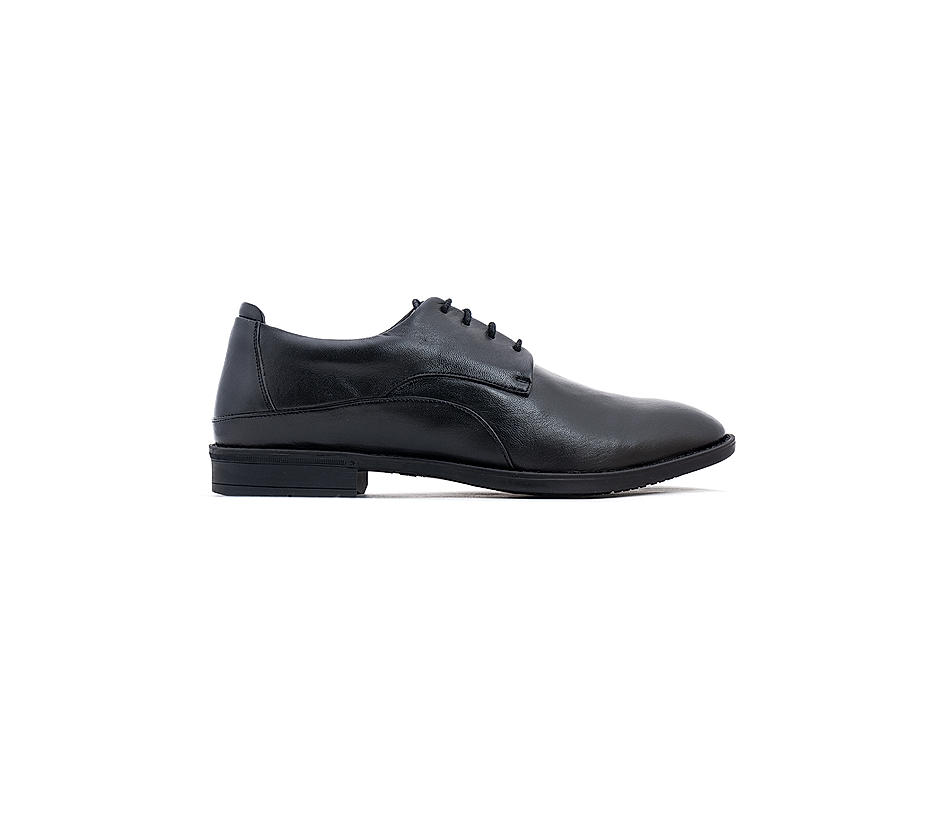 British Walkers Black Leather Derby Formal Shoe for Men