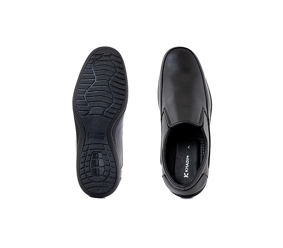 KHADIM Black Formal Slip On Shoe for Men (7236466)