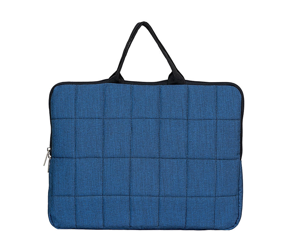 Khadim Blue Quilted Laptop Bag for Men