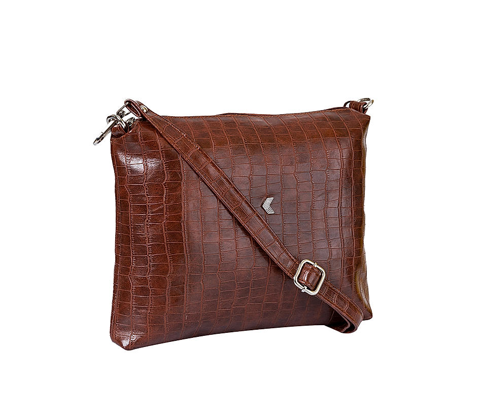 Khadim Brown Sling Bag for Women