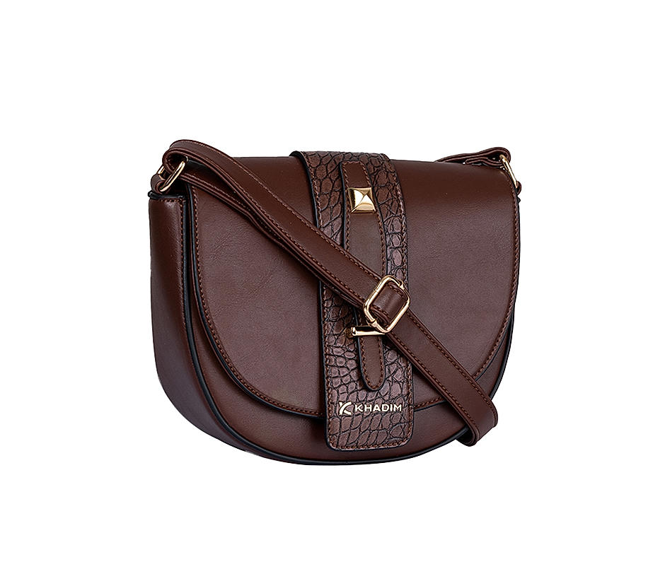 Khadim Brown Sling Bag for Women