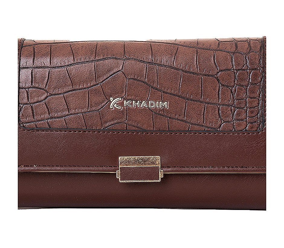 Women's Long Alligator Leather Purse Wallet